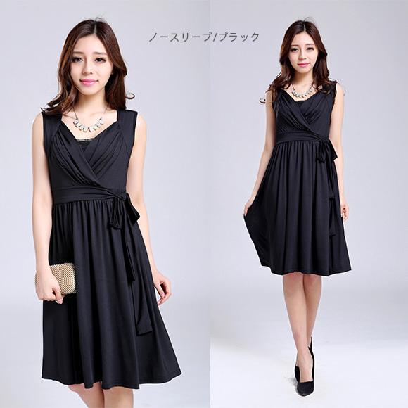 レディース ワンピース カシュクール リボン ウエストリボン 結婚式 華やか パーティ イベント　春夏秋 ch1706 |  | 07