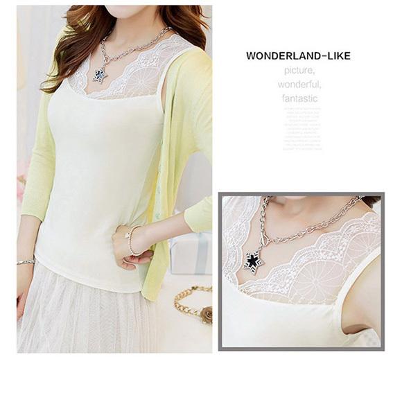 レディース インナー タンクトップ キャミソール 肌着 フォーマル レース 見せ ドレスインナー 透け防止 ストレッチ  Vネック ch1786 |  | 11