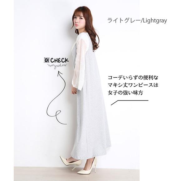 ライトグレー 半袖 ひざ丈ワンピース swjun-846s_00.jpg?basethum=225