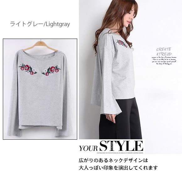 レディース トップス 刺繍 長袖 ボヘミアン ブラウス チュニック