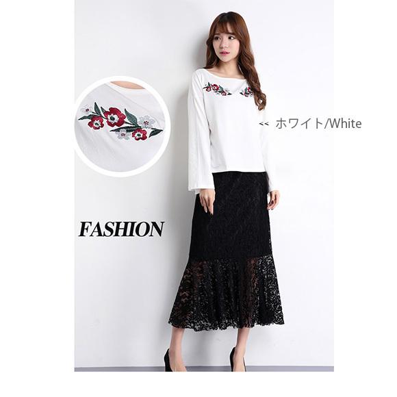 レディース トップス 刺繍 長袖 ボヘミアン ブラウス チュニック カットソー フレアー袖 春夏 ch1845 |  | 13