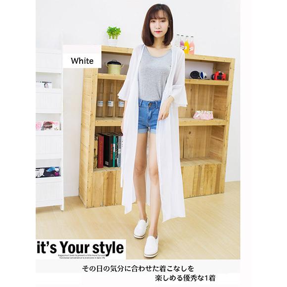 レディース カーディガン シフォン フレア袖 レース UV ガウン ロング 薄手 無地 イベント春夏 紫外線 エアコン対策 前結びch1860 |  | 10