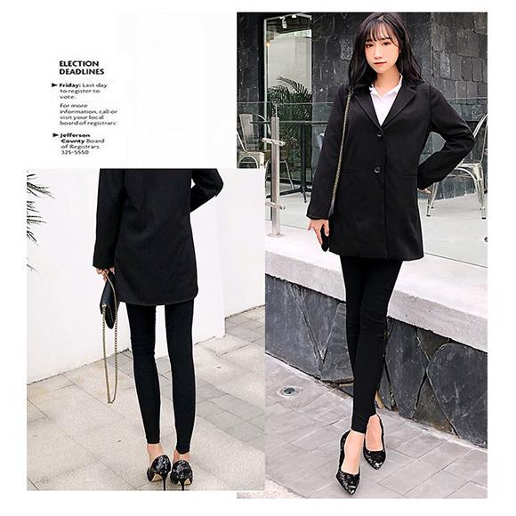 レディース ボトム レギンス ストレッチ パンツ スキニー 黒 美脚 脚長 ボタン ペアルック 着痩せ M L XL 3L 4L 大きいサイズ 春夏秋冬  ch1869 |  | 04