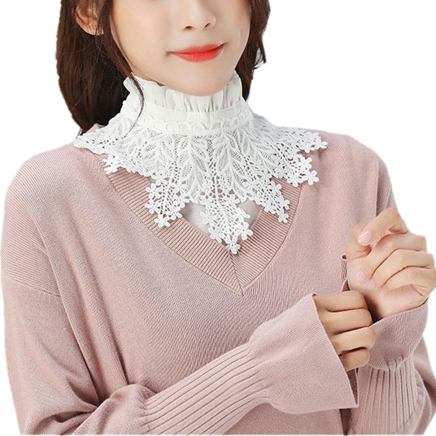 レディース 付け襟 付け衿 小物 ハイネック フリル レース デニム チェック柄 ch1879 |  | 09