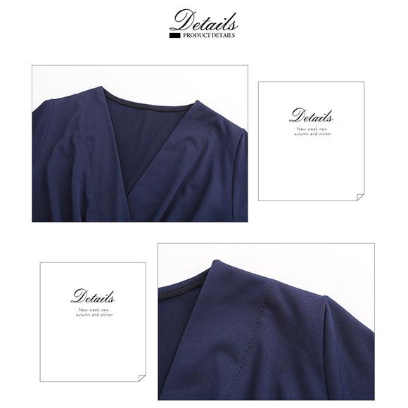 レディース ワンピース カシュクールワンピース 七分袖 パーティドレス SEXY ボディコンシャス 着痩せ スリム フォーマル 春夏秋 ch1907 |  | 17