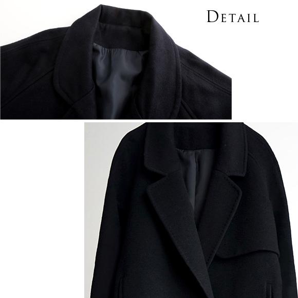 レディース コート ロング丈 ベルト付 チェスター アウター