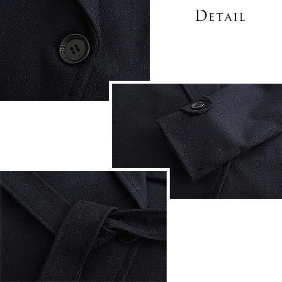 ✨美品✨ブラックレーベル　ウールチェスターコート　ネイビー　サイズM BL】ウールチェスターコート/ブラック×ソリッド/NEW ZEALAND