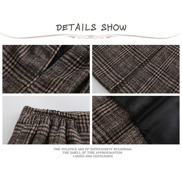 レディース ロングスカート グレンチェック タイト ミモレ丈 ミドル 上品 チェック柄 厚手　春　秋　冬ch1920 |  | 18