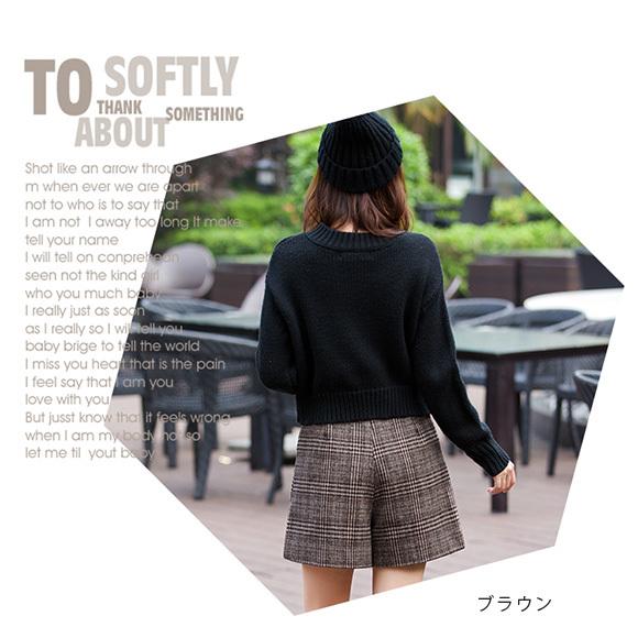 レディース ショートパンツ チェック柄 グレンチェック パンツ 短パン 春 秋 冬 ch1923 |  | 13