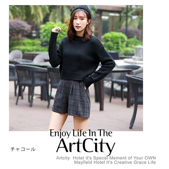 レディース ショートパンツ チェック柄 グレンチェック パンツ レディース ショートパンツ チェック柄 グレンチェック パンツ
