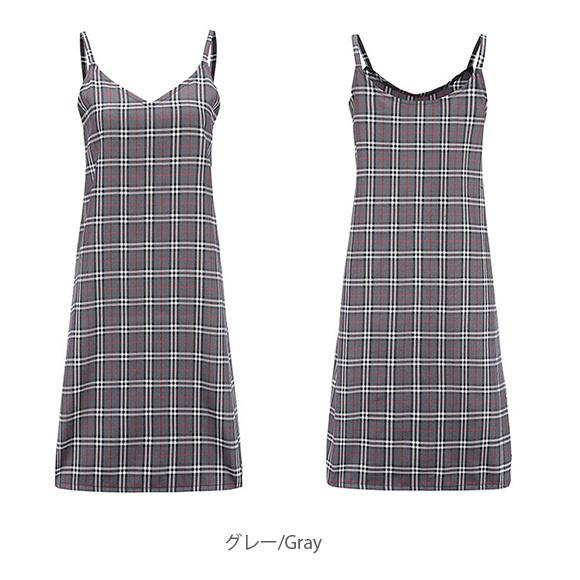チェックワンピース 春夏秋 レディース キャミソールワンピース ミニ丈　2WAY チェック柄 学院風 きれいめ イベント ch1933 |  | 11