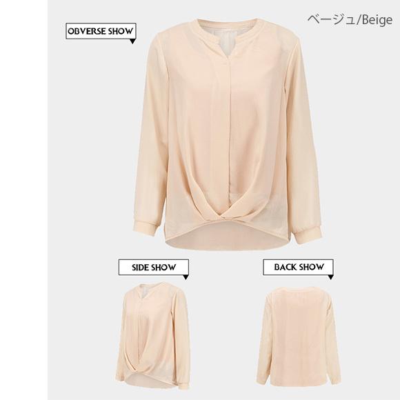 レディース ブラウス シフォン タンクトップ 2点set トップス シアーブラウス Vネック おしゃれ  きれいめ 透け感 オフィス 春夏 ch1938 |  | 20
