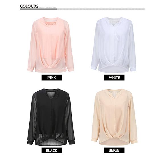 レディース ブラウス シフォン タンクトップ 2点set トップス シアーブラウス Vネック おしゃれ  きれいめ 透け感 オフィス 春夏 ch1938 |  | 23