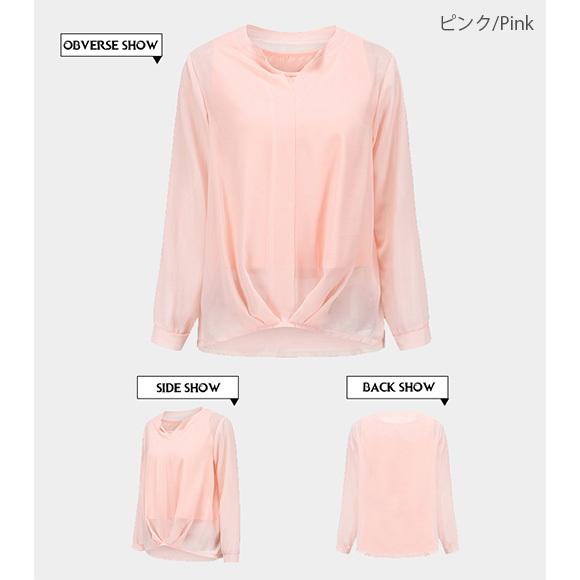 レディース ブラウス シフォン タンクトップ 2点set トップス シアーブラウス Vネック おしゃれ  きれいめ 透け感 オフィス 春夏 ch1938 |  | 11