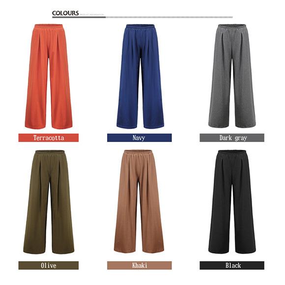 レディース ワイドパンツ ガウチョパンツ ロングパンツ ゆるパン スカンツ 無地 ウエストゴム 部屋着 ルームウェア 春夏秋 無地 ch1951 |  | 25