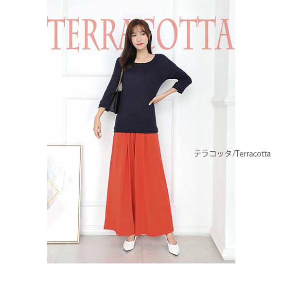 レディース ワイドパンツ ガウチョパンツ ロングパンツ ゆるパン スカンツ 無地 ウエストゴム 部屋着 ルームウェア 春夏秋 無地 ch1951 |  | 09