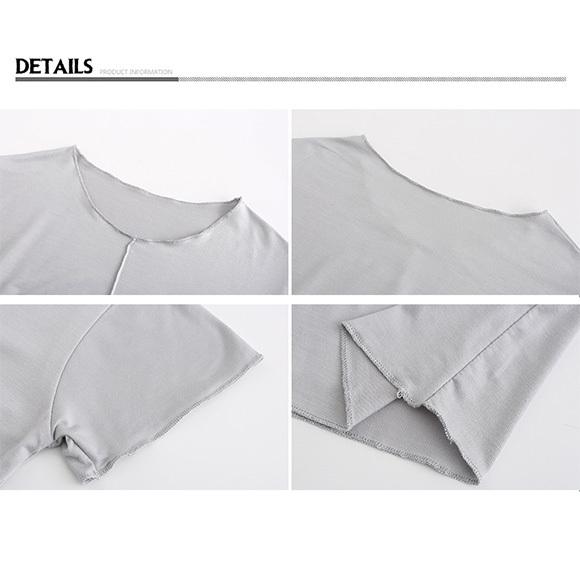 レディース Tシャツ 半袖 無地 カットソー  トップス半袖 ショート丈 春 薄手 楽ちん 夏 春夏 部屋着 ナイトウェア ルームウェア ch2007 |  | 26