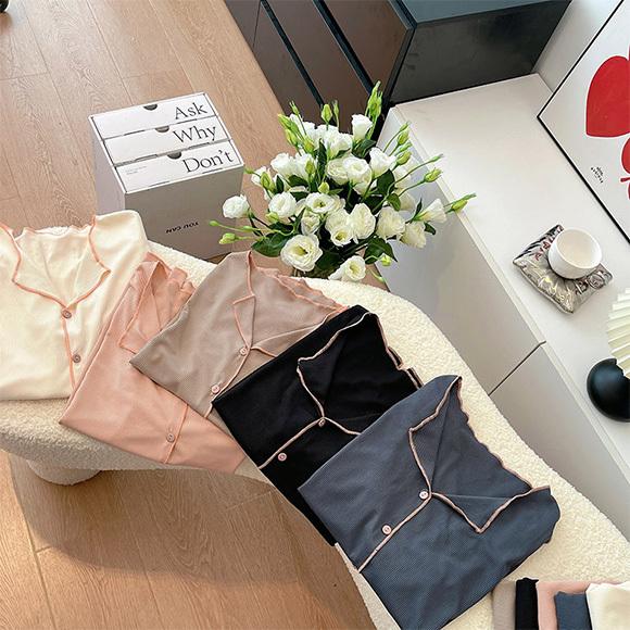 パジャマ 半袖 5色レディース かわいい 上下セット 無地 ショート丈 ルームウエア 部屋着 2点セット ナイトウェア 大人可愛い 上品 ch2044 |  | 07