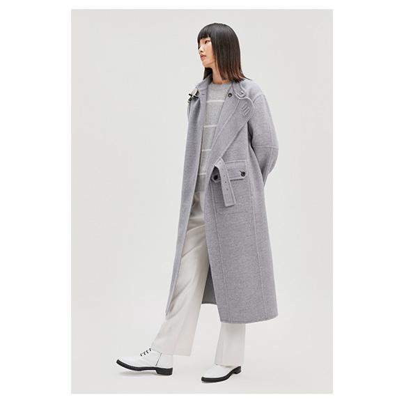 レディース コート ロング丈 ウール アウター カジュアル グレー 通勤 羽織 秋冬 ch2054 |  | 03