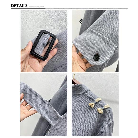 レディース コート ロング丈 ウール アウター カジュアル グレー 通勤 羽織 秋冬 ch2054 |  | 07