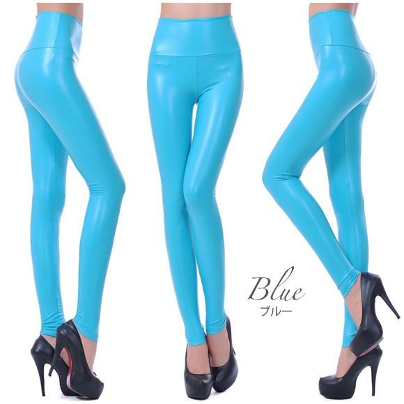 レディース レギンス パギンス フェイクレザー 無地 フェイクレザー 光沢 ダンス 衣装  ハロウィン 仮装 コスプレ ddk2531 | 