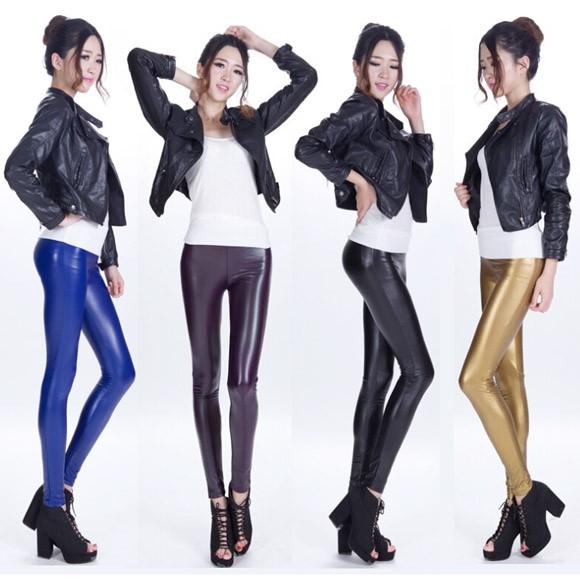 レディース レギンス パギンス フェイクレザー 無地 フェイクレザー 光沢 ダンス 衣装  ハロウィン 仮装 コスプレ ddk2531 |  | 02