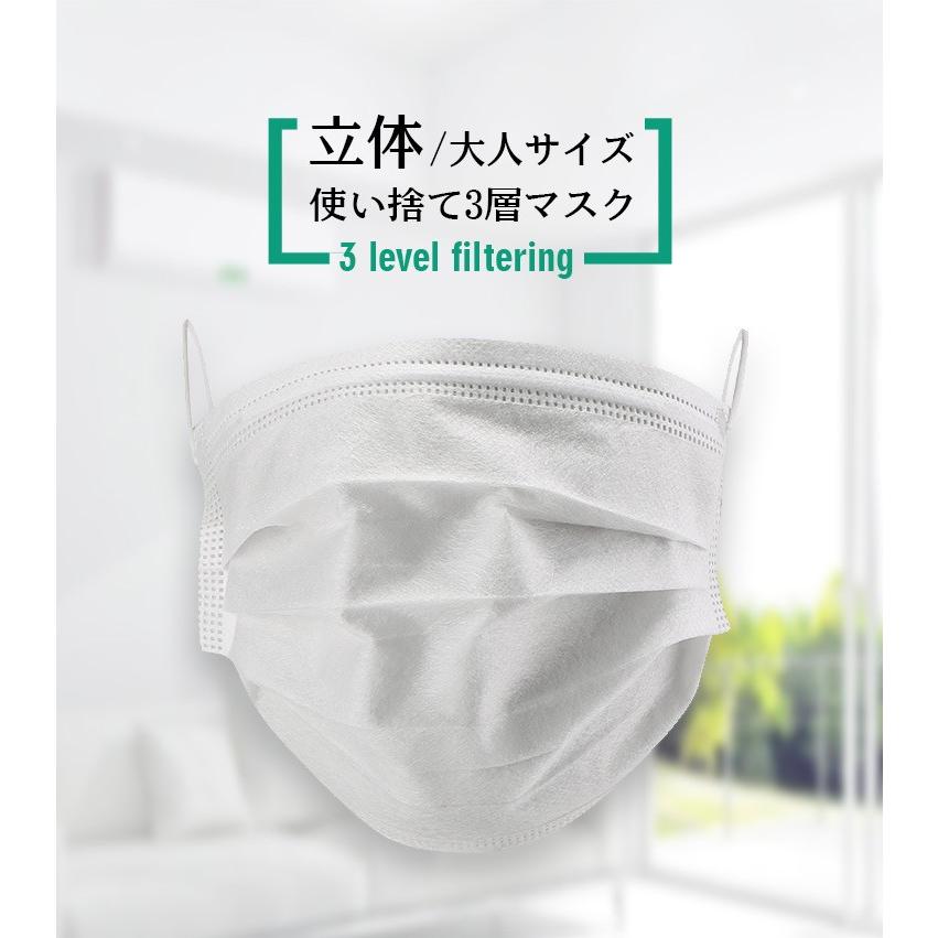 マスク 50枚入り 在庫あり 即納 送料無料 三層マスク 3層マスク 普通サイズ 使い捨てmask2863 |  | 02