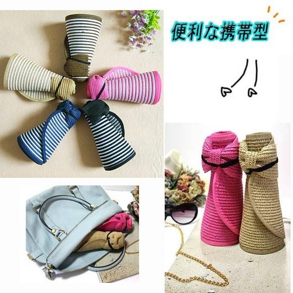 レディース 帽子 サンバイザー日よけ 麦わら帽子 UVカット つば付き 紫外線 携帯可能 折りたたみ 夏必須 mz2145 |  | 14