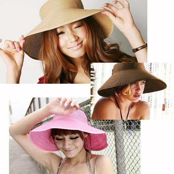 レディース 帽子 サンバイザー日よけ 麦わら帽子 UVカット つば付き 紫外線 携帯可能 折りたたみ 夏必須 mz2145 |  | 07