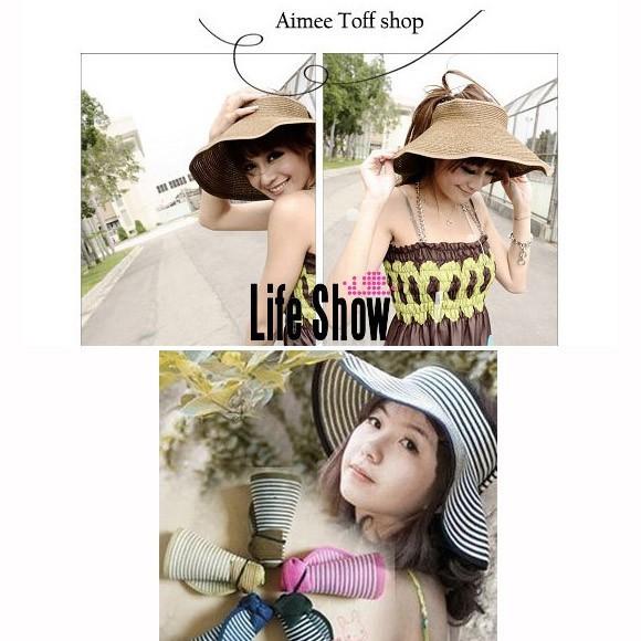 レディース 帽子 サンバイザー日よけ 麦わら帽子 UVカット つば付き 紫外線 携帯可能 折りたたみ 夏必須 mz2145 |  | 08