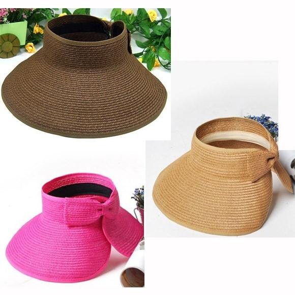 レディース 帽子 サンバイザー日よけ 麦わら帽子 UVカット つば付き 紫外線 携帯可能 折りたたみ 夏必須 mz2145 |  | 12