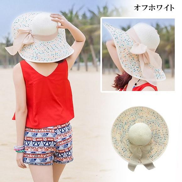 レディース 帽子 ハット つば広 夏 UV カット 紫外線 対策 麦わら 日よけ帽子 女優帽 リボン 大きい 広い つば mz2804 |  | 07