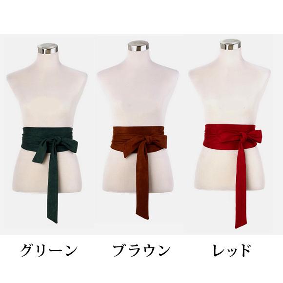 サッシュベルト リボン スウェード調 ハイウェスト 太ベルト 太め 細見え ウェストマーク おしゃれ 大人 pd2078 |  | 15