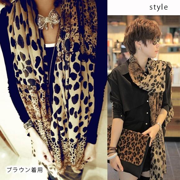 レディース ストール ヒョウ柄 シフォン レオパード柄 豹柄 スカーフ Uv 紫外線 夏 Sj2735 Sj2735 Shop Zero 通販 Yahoo ショッピング