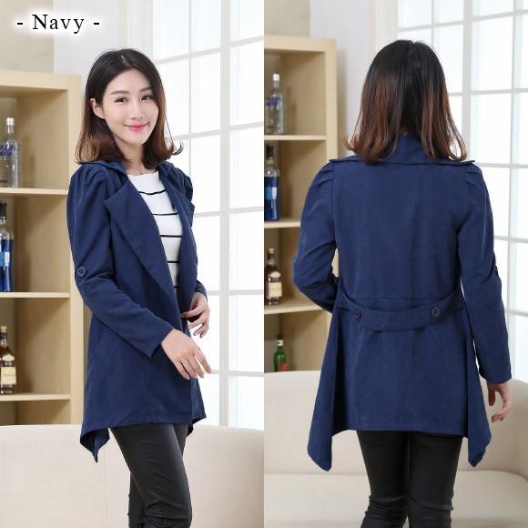 レディース ジャケット ピーチ素材 Aライン 秋 春 コート 長袖 スプリングコート トレンチコート パフスリーブ アウター 撥水加工 wy3001 |  | 07