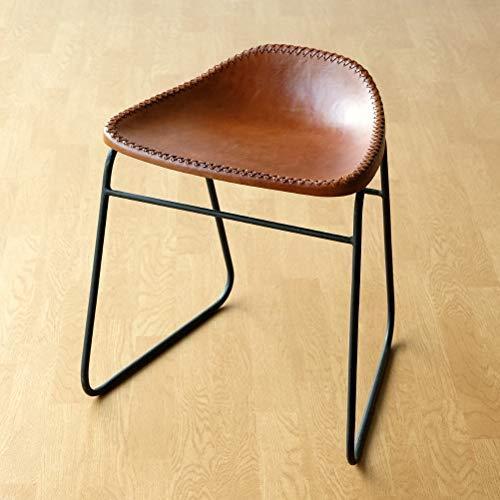 バーゲンで 軽量 スリム 本革椅子 レザースツール デザイン 本革スツール アイアン [kan1360] アイアンと本革のスツールＡ アンティーク スツール