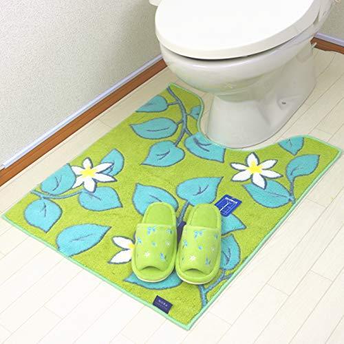 超安い セット 2点 スリッパ トイレマット ロング グリーン ノルン オカ 耳長 花 かわいい おしゃれ リーフ 北欧 消臭 抗菌 トイレ用マット カバーセット Readingtherapycenter Com