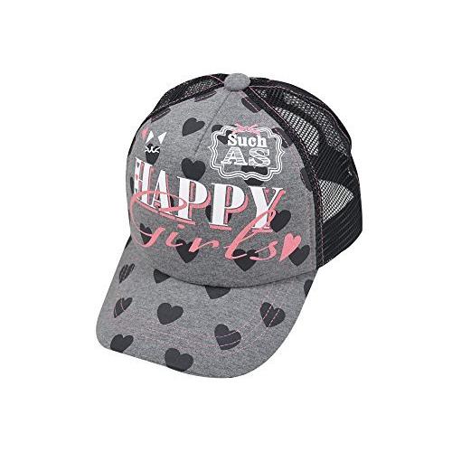 正式的 ガールズ メッシュキャップ 54cm ブラック Happy サイズ調整可 帽子 キャップ Www We Job Com