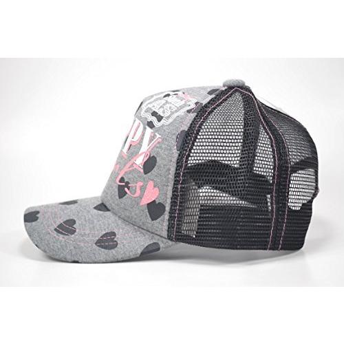 正式的 ガールズ メッシュキャップ 54cm ブラック Happy サイズ調整可 帽子 キャップ Www We Job Com