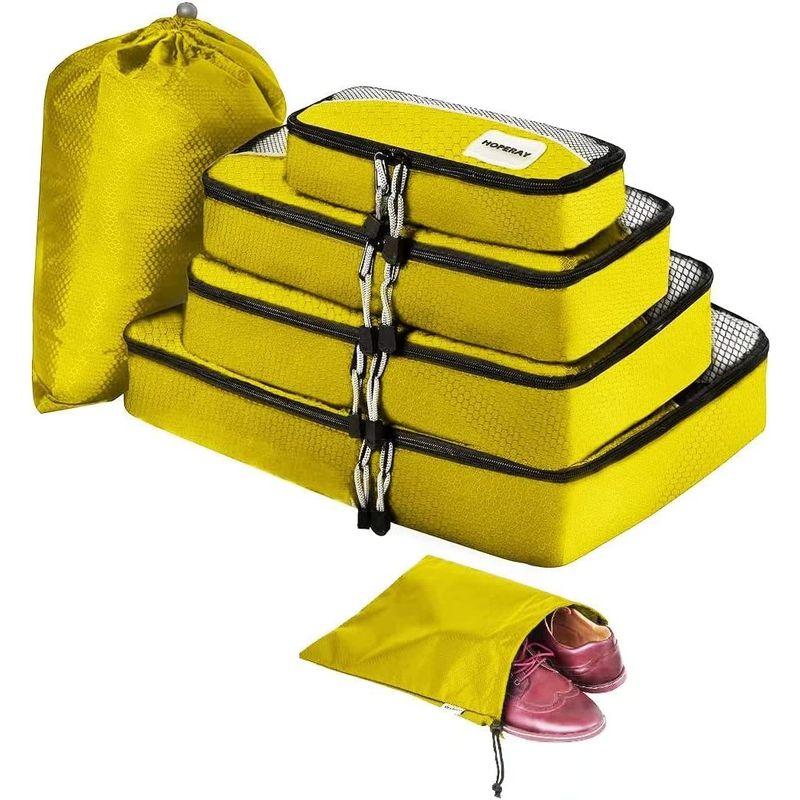 笑楽3トラベルポーチセット　アレンジケース　旅行用便利グッズ　スーツケースインナーバッグ　衣類圧縮袋　3色…