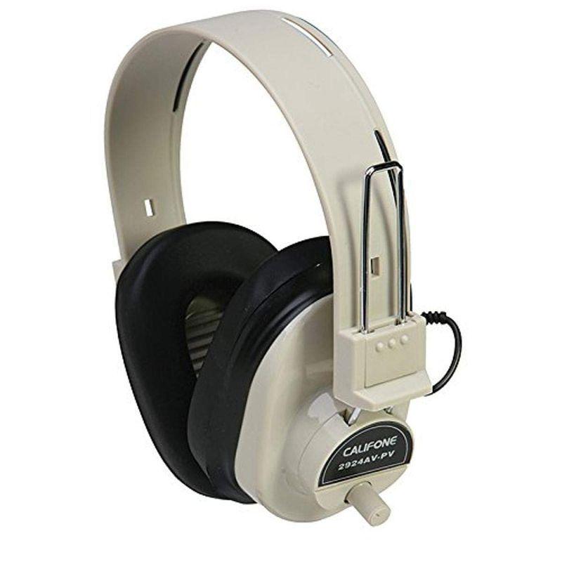 格安SALEスタート！ Califone CAF2924AVPV Deluxe Mono Headphone with Volume Control, Fixed ヘッドホン