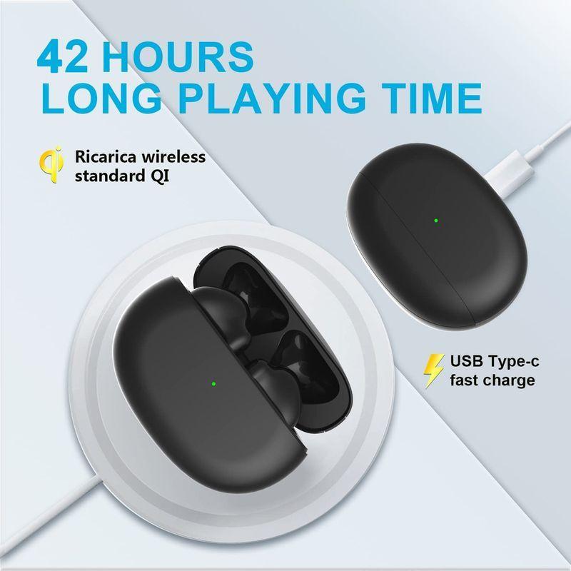最前線の Wireless Earbuds,Bluetooth Playtim Hours 42 Microphone with Headphones ヘッドホン