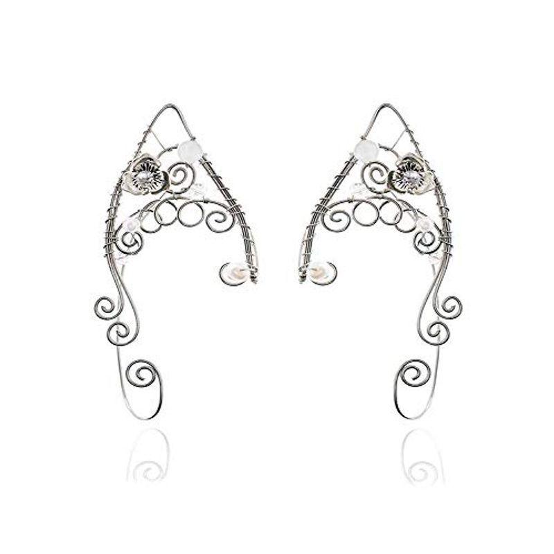 【現品限り一斉値下げ!】 - Earrings Clip-on Handmade Cuffs, Ear Elf Yolmina Pearl F Tassel Wing イヤリング 【現品限り一斉値下げ!】 - Earrings Clip-on Handmade Cuffs, Ear Elf Yolmina Pearl F Tassel Wing イヤリング