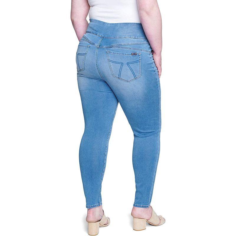 充実の品 Plus Women's Seven7 Size WASH, Lunar Jean, Skinny ON Pull YONER Tummy ジーンズ、デニム
