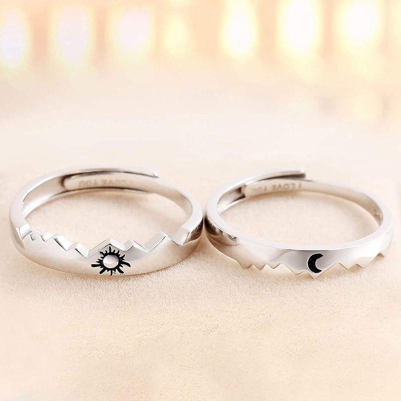 【SALE／37%OFF】 Silver Sterling 925 Beydodo Rings, Cou for Rings Matching Moon and Sun 指輪