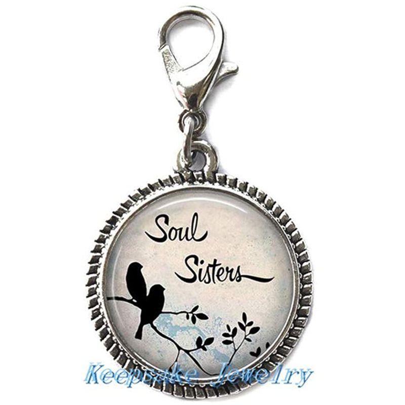 Soul Sisters Zipper Pull, Perfect for Necklaces, Bracelets, Keychain a