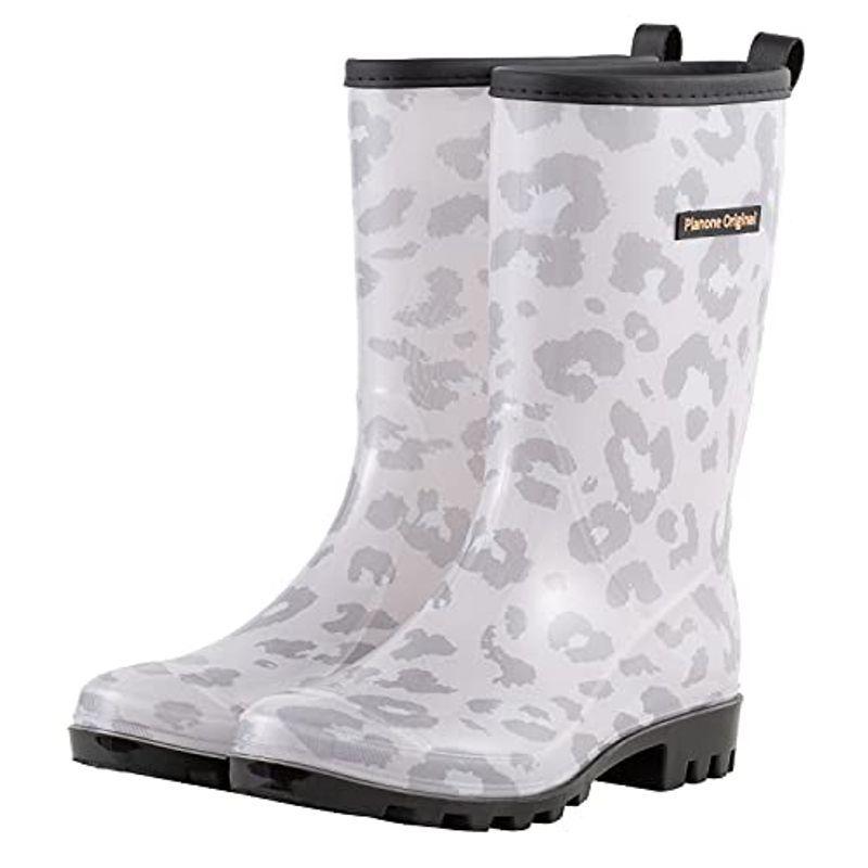 タイムセール！】 planone G 9 size Waterproof Women for Boots rain calf mid cloth  flower トレッキング、アウトドアシューズ