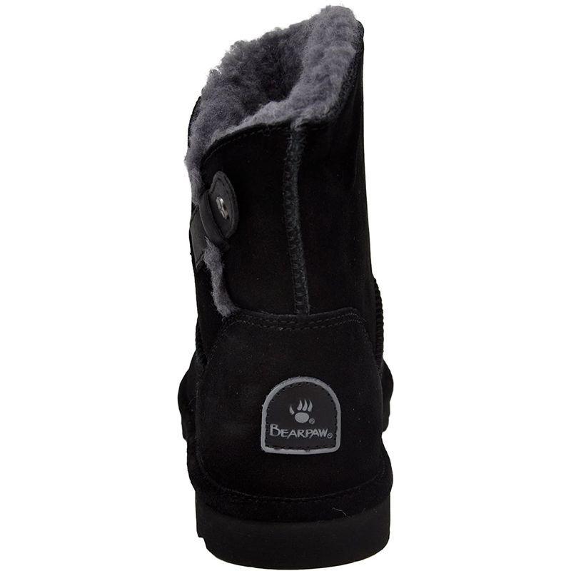 BEARPAW Women's Margaery Fashion Boot Black/Grey Fur 7.5 W US