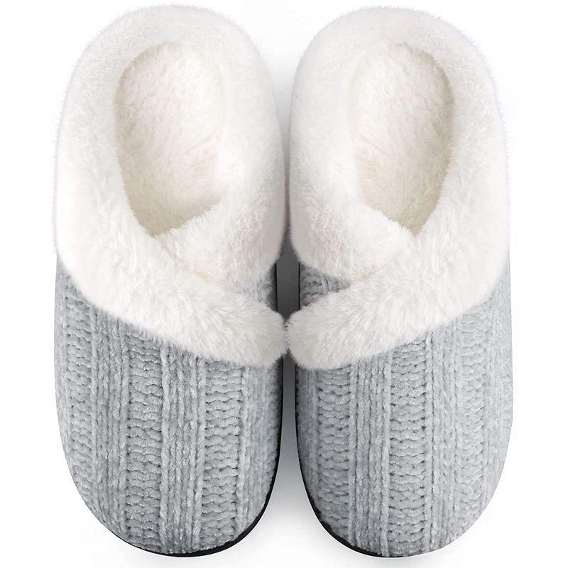 【2022新春福袋】 Slippers for Women Fuzzy House Slip on Indoor Outdoor Bedroom Furry Fl スリッパ