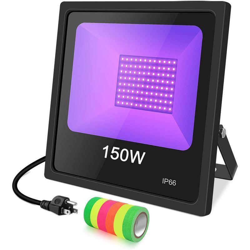 宅配便配送 Blacklight LED 150W Light Black UV LED with IP6 Cord) Power (10ft Plug 懐中電灯、ハンディライト
